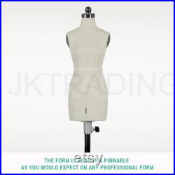 JKCrafts Half Scale Professional Female 1 2 Body Dress Form of SZ 10 Dressmaker Model Dummy Dressmaking Mannequin Tailor Sewing Draping