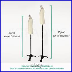 JKCrafts Half Scale Professional Male 1 2 Body Dress Form of SZ 38 Dressmaker Model Dummy Dressmaking Mannequin Tailor Sewing Draping