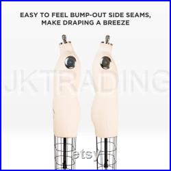 JKCrafts Professional Male Dress Form Industry Std Half Body Man w Collapsible Shoulders Dressmaker Model Dummy Dressmaking Mannequin