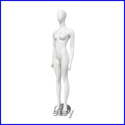 Jelimate Female Half Scale Full Body Display Mannequin,Painting Matte White Dress Form For Window Decor,Mini Form Clothing Rack-94cm height