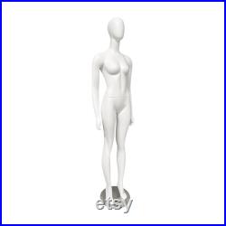 Jelimate Female Half Scale Full Body Display Mannequin,Painting Matte White Dress Form For Window Decor,Mini Form Clothing Rack-94cm height