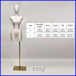 Jelimate Female Plus Size Mannequin Dress Form,Fully Pinnable Satin Curvy Female Mannequin Torso,Women Bbl Mannequin Clothing Display Model