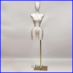 Jelimate Female Plus Size Mannequin Dress Form,Fully Pinnable Satin Curvy Female Mannequin Torso,Women Bbl Mannequin Clothing Display Model