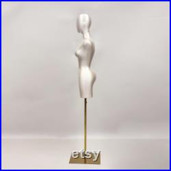 Jelimate Female Plus Size Mannequin Dress Form,Fully Pinnable Satin Curvy Female Mannequin Torso,Women Bbl Mannequin Clothing Display Model