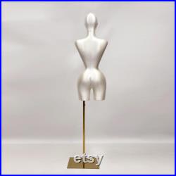 Jelimate Female Plus Size Mannequin Dress Form,Fully Pinnable Satin Curvy Female Mannequin Torso,Women Bbl Mannequin Clothing Display Model