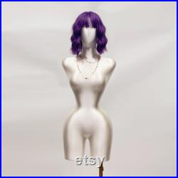 Jelimate Female Plus Size Mannequin Dress Form,Fully Pinnable Satin Curvy Female Mannequin Torso,Women Bbl Mannequin Clothing Display Model