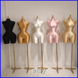 Jelimate Female Plus Size Mannequin Dress Form,Fully Pinnable Satin Curvy Female Mannequin Torso,Women Bbl Mannequin Clothing Display Model