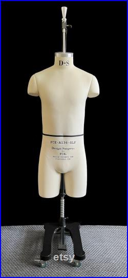 Juno NS, FCE 36 Male Professional Model Mannequin, Neck-Suspended, Short Legs, Fixed Shoulders, Detachable Arms