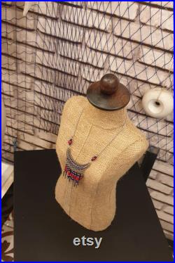 Jute Mannequin Stand, Handmade Fabric Body Mannequin, Hat Display Stand, Manikin Head, Craft Display, Accessories Display, Jewelry Display