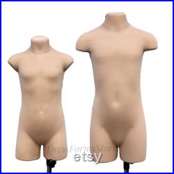 Kids Mannequin Soft fully pinnable professional child dress form with anatomic detailing tailor dummy