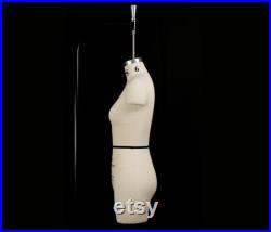 Kylie NS, FCE Size 6-H Petite Female Professiona Mannequin Neck Suspended, Short Legs, Collapsible Shoulders, and Detachable Arms