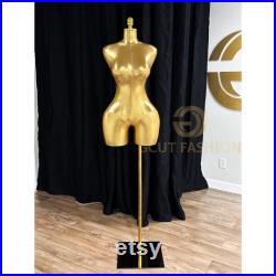 LADY CHARLOTTE Gold fully pinnable bbl dress form mannequin