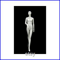 Ladies Full Body Glossy White Abstract Women's Full Body Mannequin XD15W