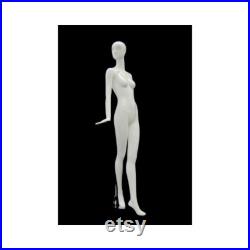 Ladies Full Body Glossy White Abstract Women's Full Body Schlappi Mannequin XD09W