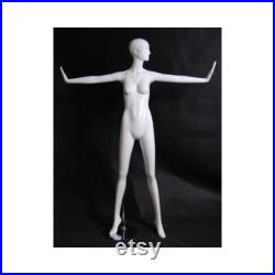 Ladies Full Body Glossy White Abstract Women's Full Body Schlappi Mannequin XD12W
