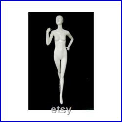 Ladies Full Body Glossy White Abstract Women's Full Body Schlappi Mannequin XD14W