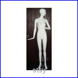 Ladies Full Body Glossy White Abstract Women's Full Body Schlappi Mannequin XD16W