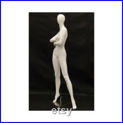 Ladies Full Body Glossy White Egg Head Mannequin Women's Mannequin Display C6F