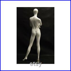 Ladies Full Body Glossy White Egg Head Mannequin Women's Mannequin Display C6F