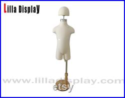 Lilladisplay 5-6 years old wooden base child mannequin dress form with chrome round head SC 03