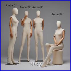 Lilladisplay Full Body Velvet Female Mannequin Dress Form Amber