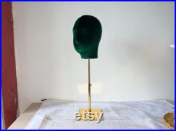 Lilladisplay Hats Display Wigs Stand Green Velvet Female Mannequin Head Helene