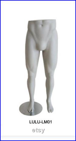 Lilladisplay Light Gray Color Sports Male Mannequin Leg Form LULU-M01