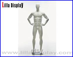 Lilladisplay White Matte Color Body Builder Big Muscle Male Football Sport Mannequin Alex