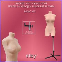 Lingerie and corsets soft sewing mannequin basic kit