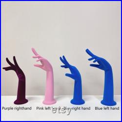 Luxury Colorful Velvet Mannequin Hand,Female Left Right Hand Model Jewelry Display Stand,Necklace Sunglasses Ring Display Hand Dress Form