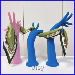 Luxury Colorful Velvet Mannequin Hand,Female Left Right Hand Model Jewelry Display Stand,Necklace Sunglasses Ring Display Hand Dress Form