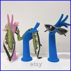 Luxury Colorful Velvet Mannequin Hand,Female Left Right Hand Model Jewelry Display Stand,Necklace Sunglasses Ring Display Hand Dress Form