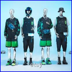 Luxury Glossy Gold Silver Male Mannequin Full Body,Sitting Plate Half Body Men Mannequin Torso With Head,Jewelry Clothing Display Dress Form