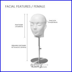 Luxury Head Mannequin,Matte White Color Wig Stand,Maniquins Head for Hat Jewelry Display,Female Male Head Prop Block Dress Form Model