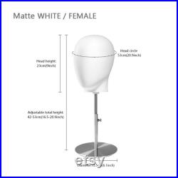 Luxury Head Mannequin,Matte White Color Wig Stand,Maniquins Head for Hat Jewelry Display,Female Male Head Prop Block Dress Form Model