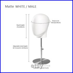 Luxury Head Mannequin,Matte White Color Wig Stand,Maniquins Head for Hat Jewelry Display,Female Male Head Prop Block Dress Form Model