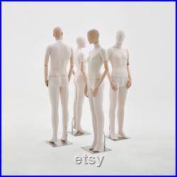 Luxury Mannequin Full Body Torso, Male and Female Model Props with Head, Adult Dress Form Dummy for Boutique Clothing Store Window Display