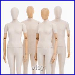 Luxury Mannequin Full Body Torso, Male and Female Model Props with Head, Adult Dress Form Dummy for Boutique Clothing Store Window Display