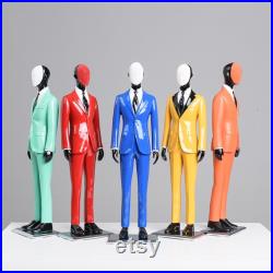 Luxury Mini Male Mannequin Full Body,Colorful Plated Men Dress Form Office Home Decoration,Window Display Miniature Suit Mannequin Man Dummy