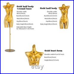 Luxury Plated Rose Gold Silver Gold Underwear Mannequin,Lingerie Store Mannequin Hip Pant Body Bust Form,Bikini Brief Bra Display Dress Form