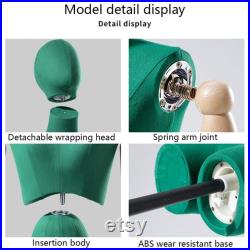 Luxury Twist Waist Female Display Mannequin Torso Stand,Clothing Store Colorful Linen Fabric Mannequin Body,Window Display Dress Form Torso