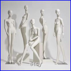 Luxury White Full Body Mannequin Female Dress Form Display,Manikin Torso Stand Realistic Mannequin Body for Retail Clothing,with base 1pcs
