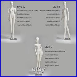 Luxury White Full Body Mannequin Female Dress Form Display,Manikin Torso Stand Realistic Mannequin Body for Retail Clothing,with base 1pcs