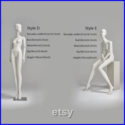 Luxury White Full Body Mannequin Female Dress Form Display,Manikin Torso Stand Realistic Mannequin Body for Retail Clothing,with base 1pcs