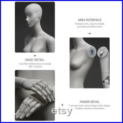 Luxury White Full Body Mannequin Female Dress Form Display,Manikin Torso Stand Realistic Mannequin Body for Retail Clothing,with base 1pcs