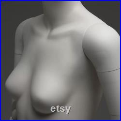 Luxury White Full Body Mannequin Female Dress Form Display,Manikin Torso Stand Realistic Mannequin Body for Retail Clothing,with base 1pcs