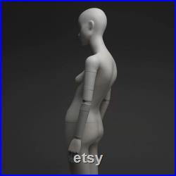 Luxury White Full Body Mannequin Female Dress Form Display,Manikin Torso Stand Realistic Mannequin Body for Retail Clothing,with base 1pcs