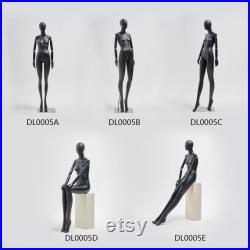 Luxury Window Adult Full Body Female Mannequin ,Black Lacquered FRP Mannequin,Full-body Wedding Window Sitting Model Props Shot Dummy