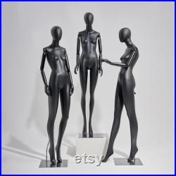 Luxury Window Adult Full Body Female Mannequin ,Black Lacquered FRP Mannequin,Full-body Wedding Window Sitting Model Props Shot Dummy