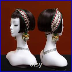 Luxury white mannequin head, Wig Hat stand,female headpiece display jewelry EARRING head block, dress form model dummy,headphone stand head